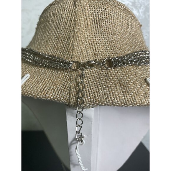 Multi-Layer Silver-Tone Chain Necklace With Geometric & Beaded Chains Adjustable - Picture 4 of 4